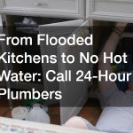 From Flooded Kitchens to No Hot Water: Call 24-Hour Plumbers